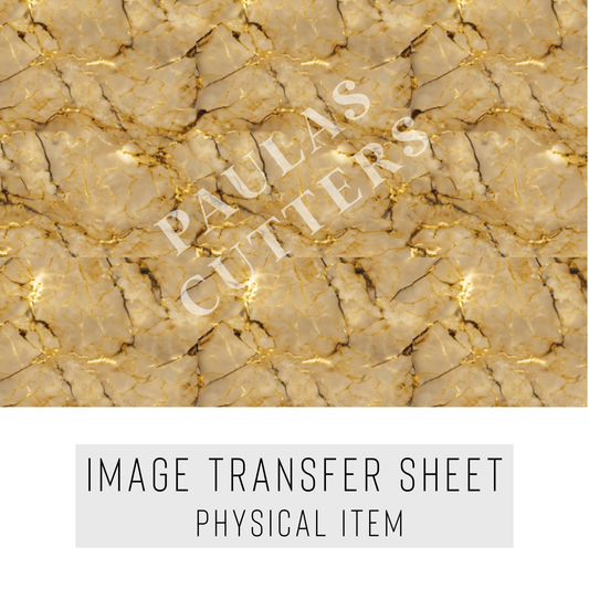 High quality water-soluble transfer paper applied on polymer clay, vibrant detailed pattern