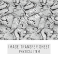 High quality water-soluble transfer paper applied on polymer clay, vibrant detailed pattern