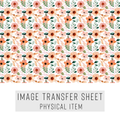 High quality water-soluble transfer paper applied on polymer clay, vibrant detailed pattern