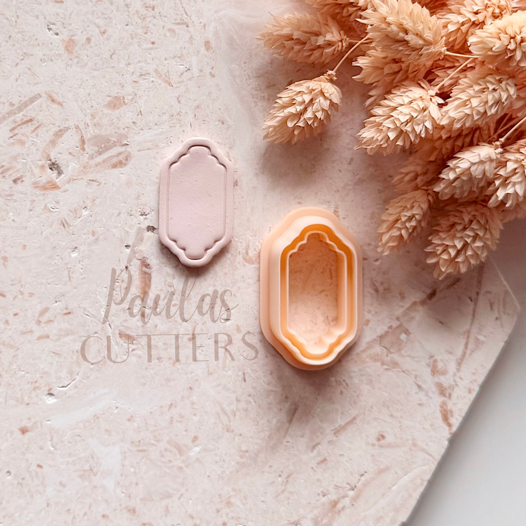 Polymer Clay Cutter, Organic Frame Shapes for Earrings, Abstract Outline Cutter Tool for Jewelry Making, R-09