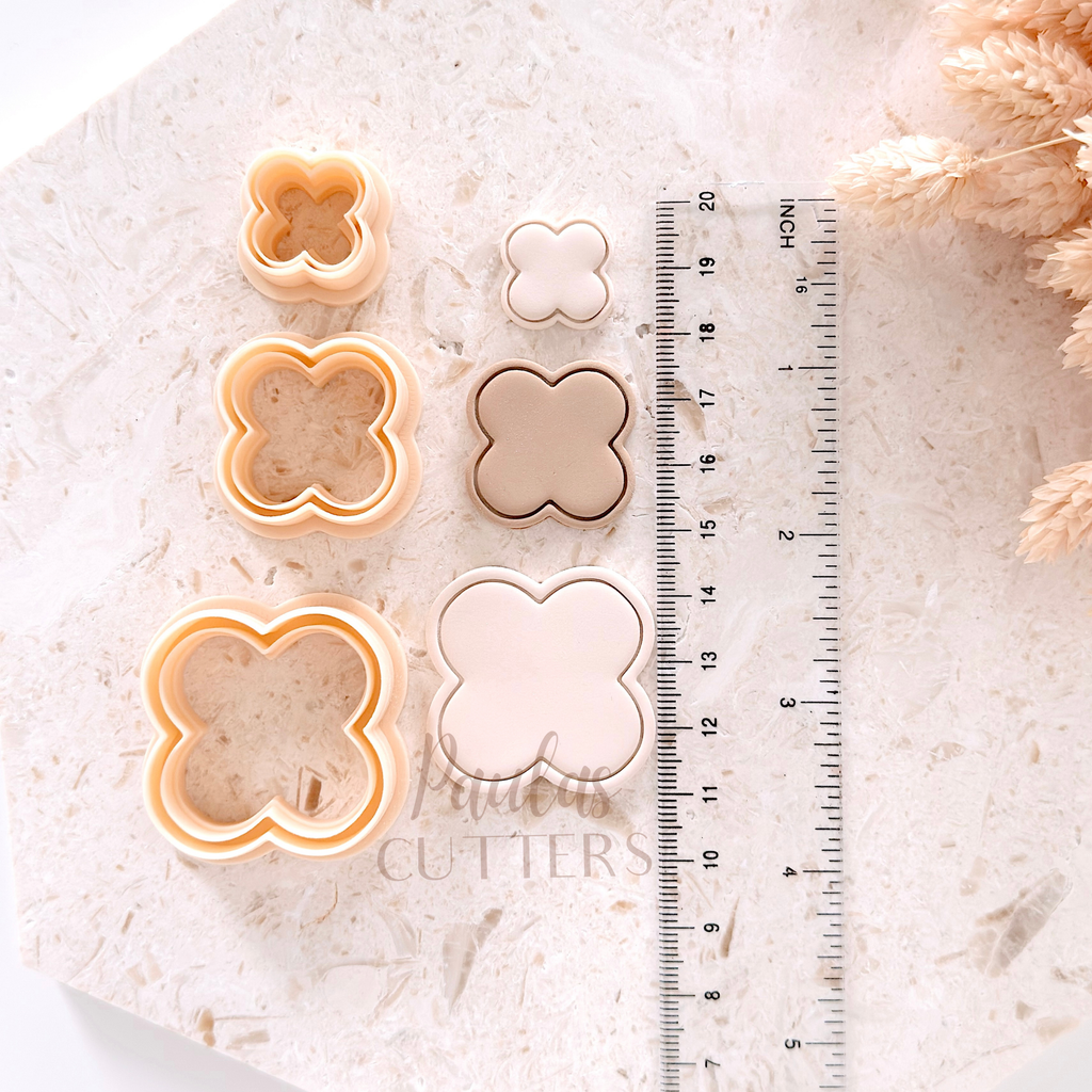 Polymer Clay Cutter, Clover Shapes, Simple Floral Earring Cutter Tool, Clay Cutter for Jewelry, E-08