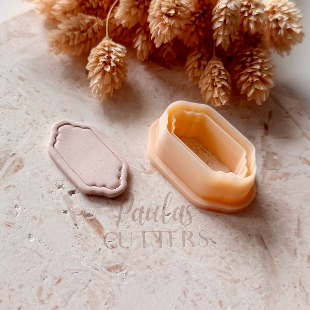 Polymer Clay Cutter, Organic Frame Shapes for Earrings, Abstract Outline Cutter Tool for Jewelry Making, R-09