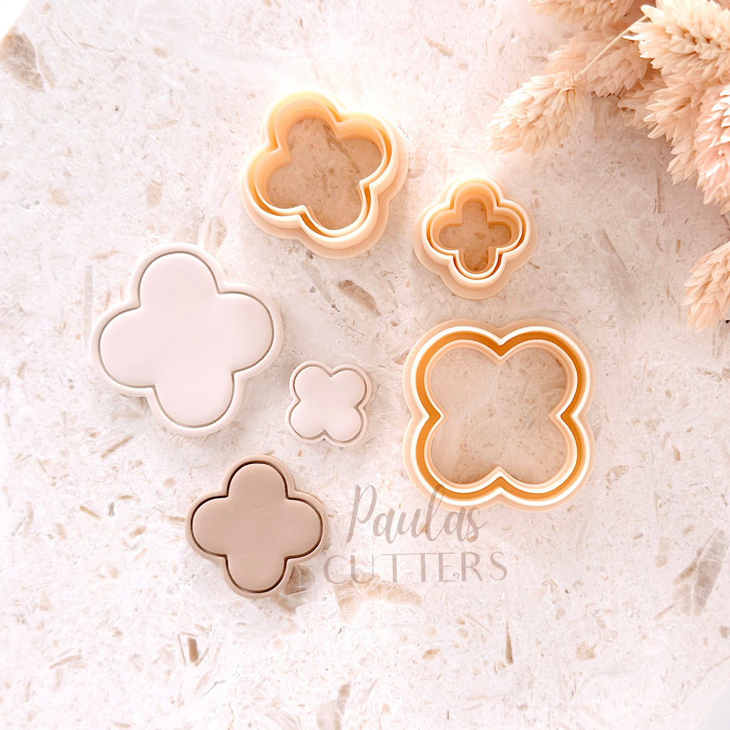 Polymer Clay Cutter, Clover Shapes, Simple Floral Earring Cutter Tool, Clay Cutter for Jewelry, E-08