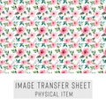 High quality water-soluble transfer paper applied on polymer clay, vibrant detailed pattern