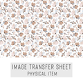 High quality water-soluble transfer paper applied on polymer clay, vibrant detailed pattern