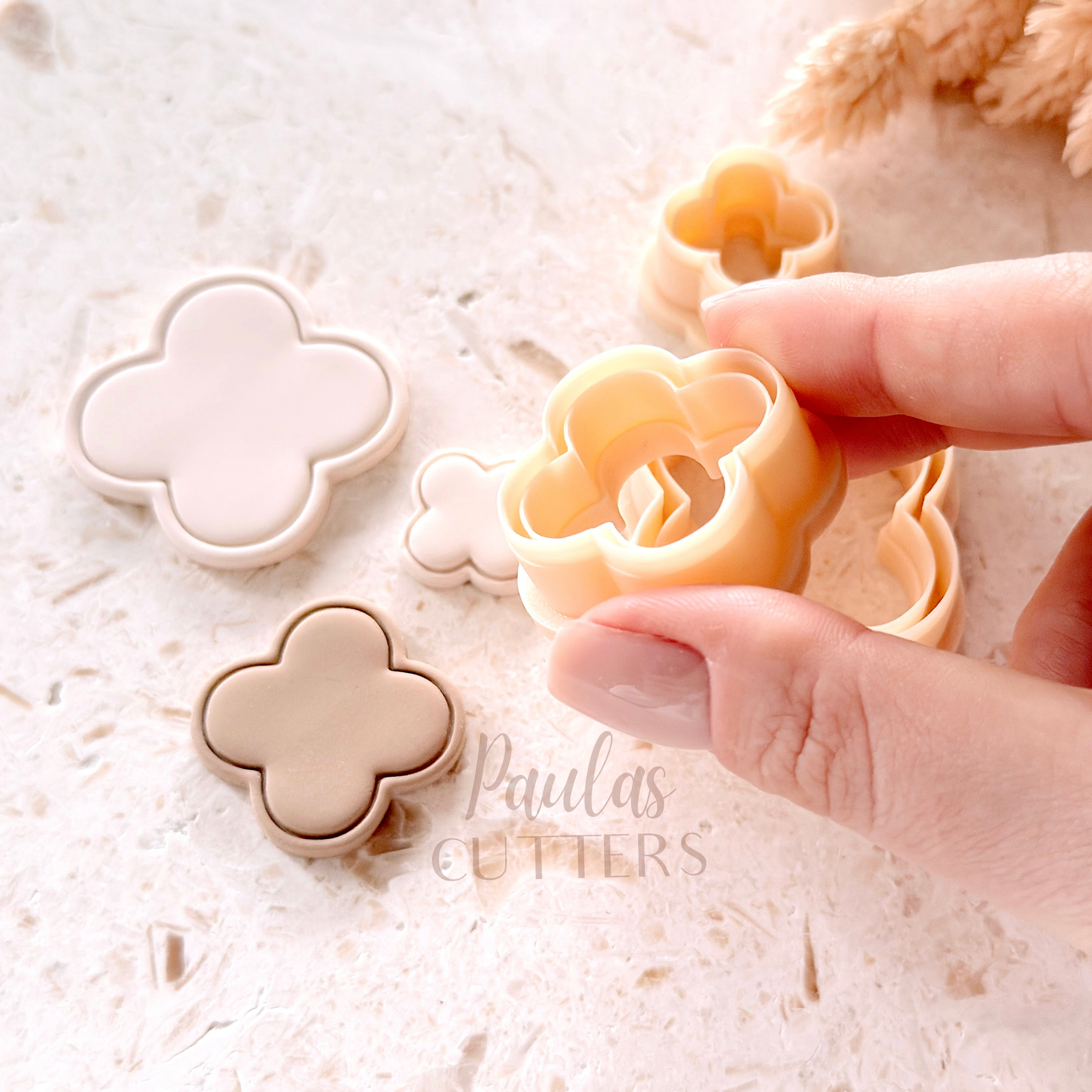 Polymer Clay Cutter, Clover Shapes, Simple Floral Earring Cutter Tool, Clay Cutter for Jewelry, E-08