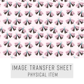 High quality water-soluble transfer paper applied on polymer clay, vibrant detailed pattern