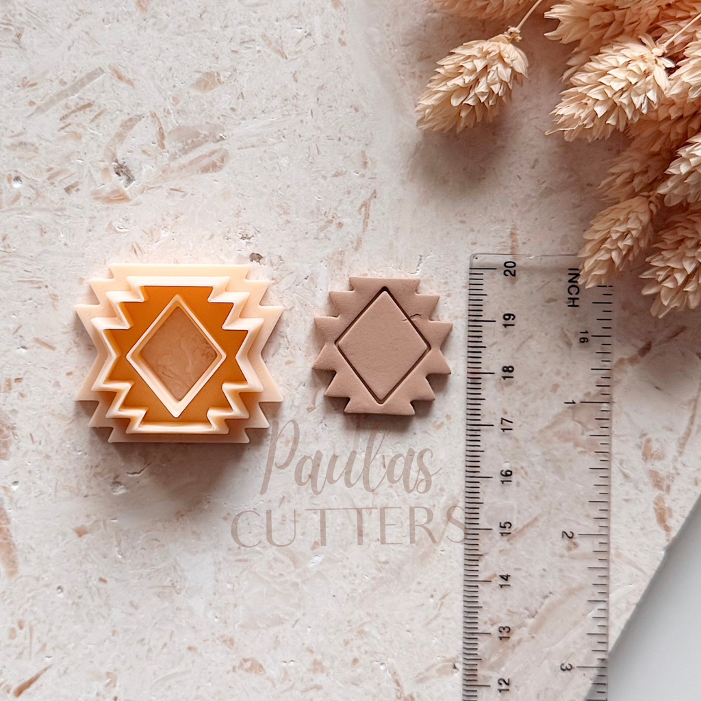 Polymer Clay Cutter, Diamond Shapes for Earrings, Geometric Pattern Cutter Tool for Jewelry Making, R-16