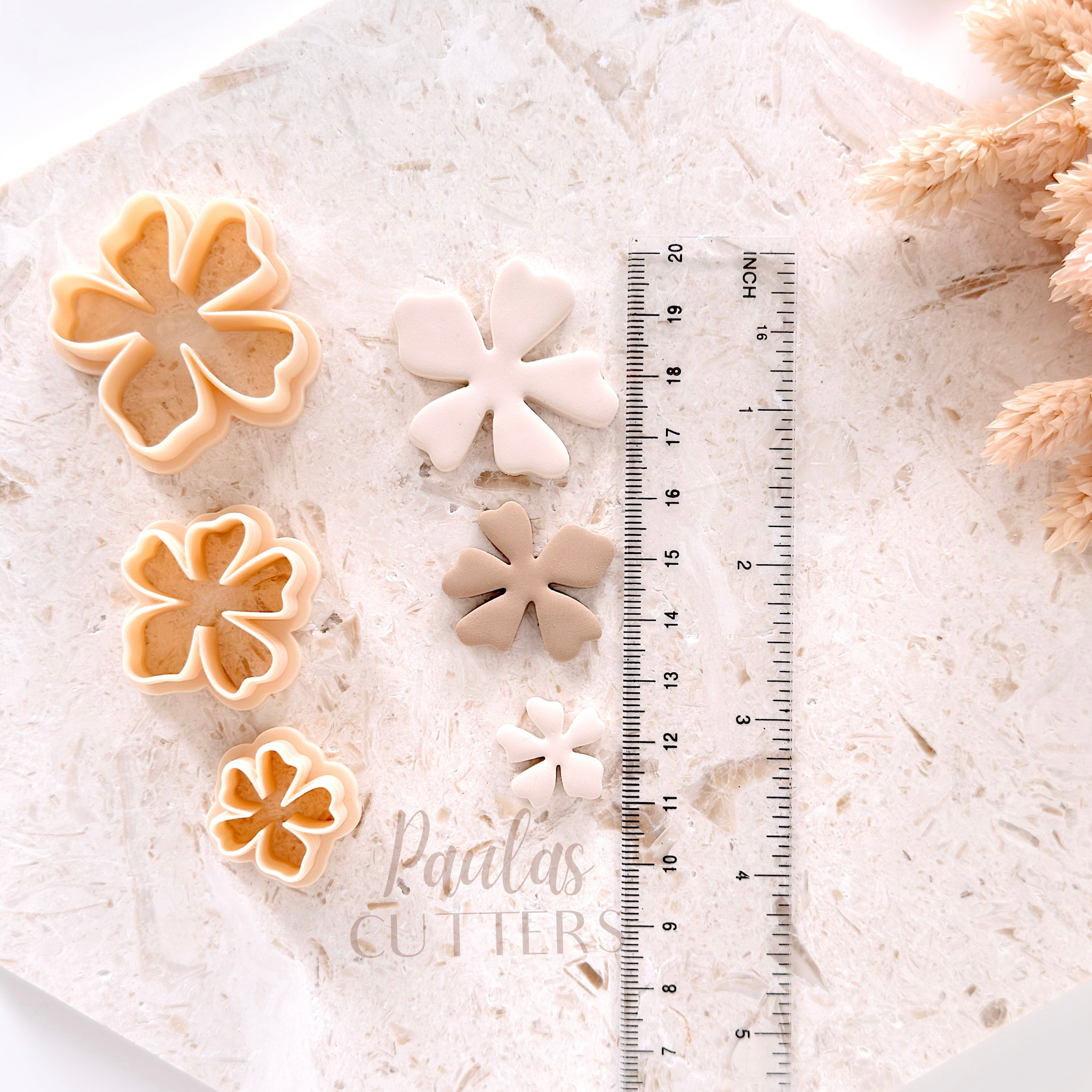 Polymer Clay Cutter, Tiny Flower Shapes, Simple Floral Earring Cutter Tool, Clay Cutters for Jewelry, E-29