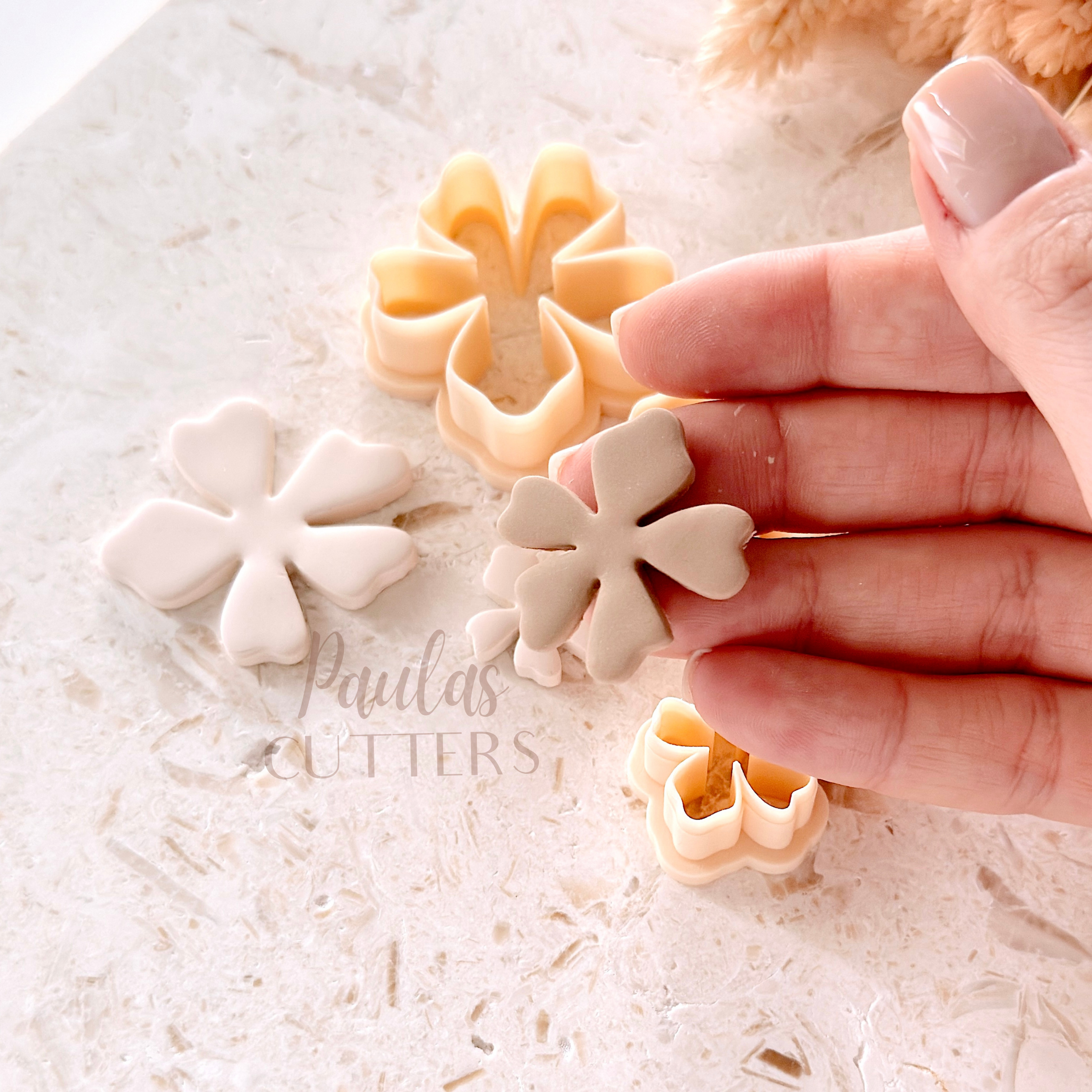 Polymer Clay Cutter, Tiny Flower Shapes, Simple Floral Earring Cutter Tool, Clay Cutters for Jewelry, E-29