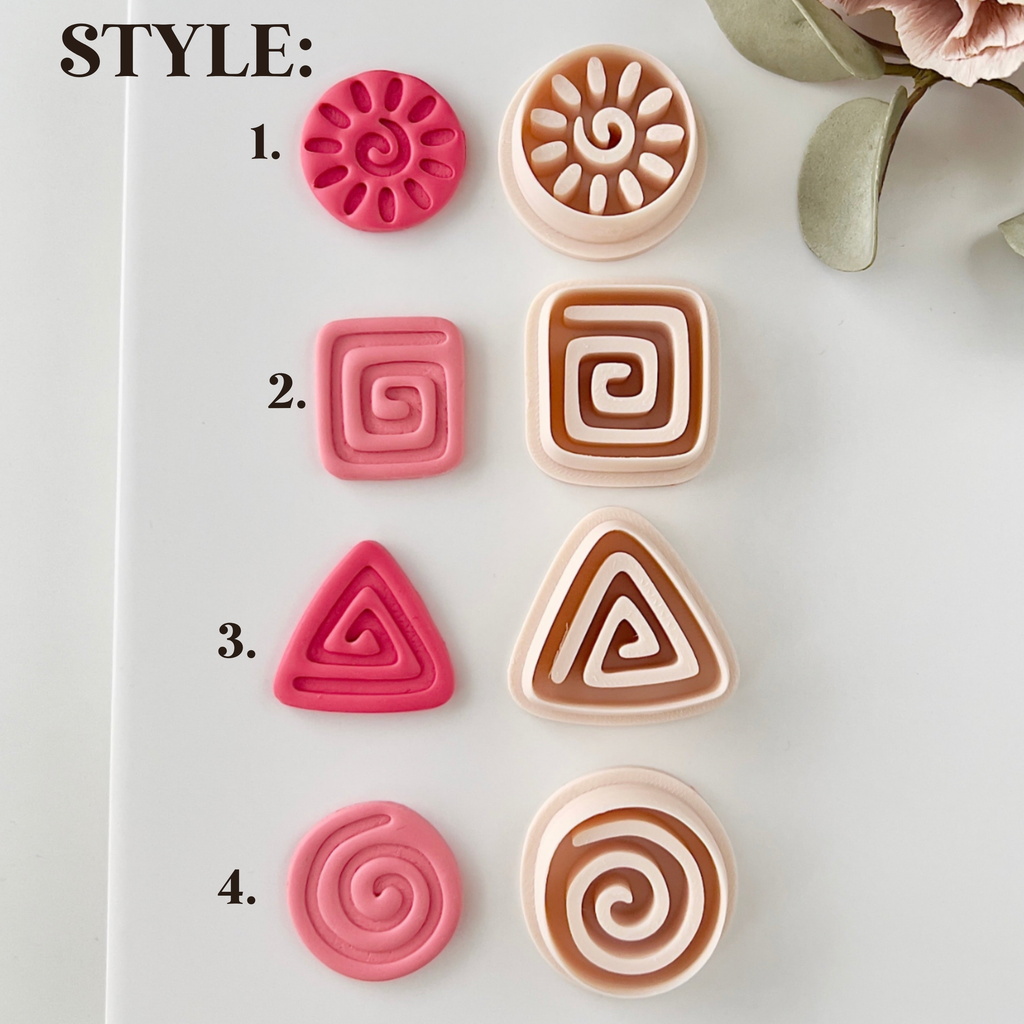 Polymer Clay Cutter Set, Mixed Shapes, Clay Tool for Earrings, Jewelry Making, R-06