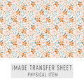 High quality water-soluble transfer paper applied on polymer clay, vibrant detailed pattern