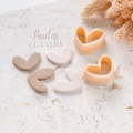 Polymer Clay Cutter, Heart Shapes, Minimal Earring Cutter Tool, Clay Cutters for Jewelry Making, F-15