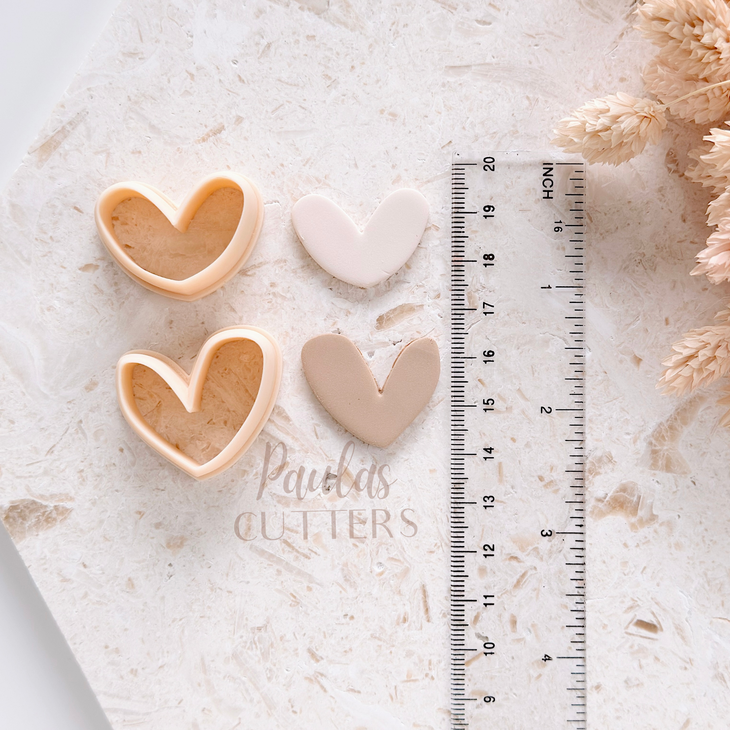 Polymer Clay Cutter, Heart Shapes, Minimal Earring Cutter Tool, Clay Cutters for Jewelry Making, F-15