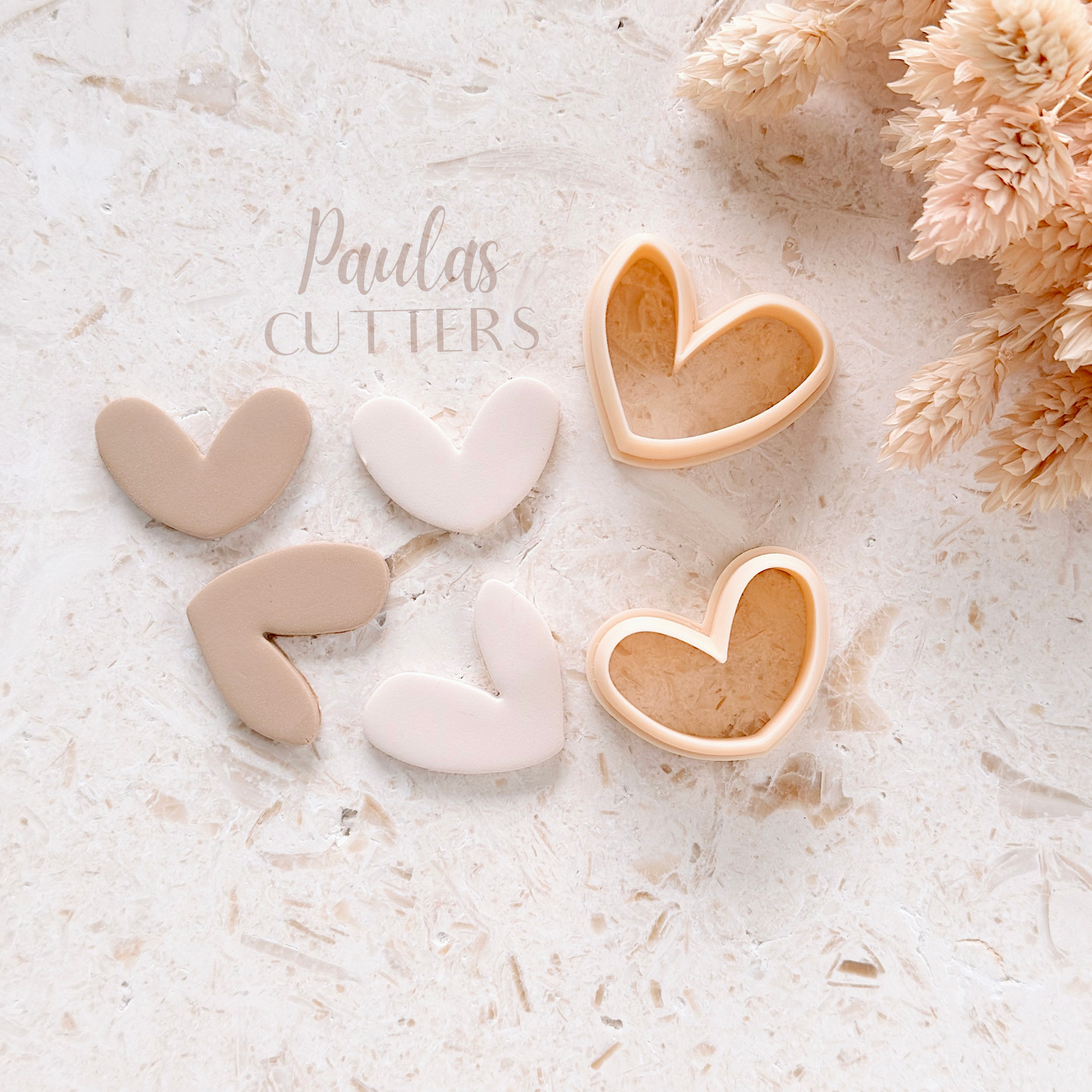 Polymer Clay Cutter, Heart Shapes, Minimal Earring Cutter Tool, Clay Cutters for Jewelry Making, F-15