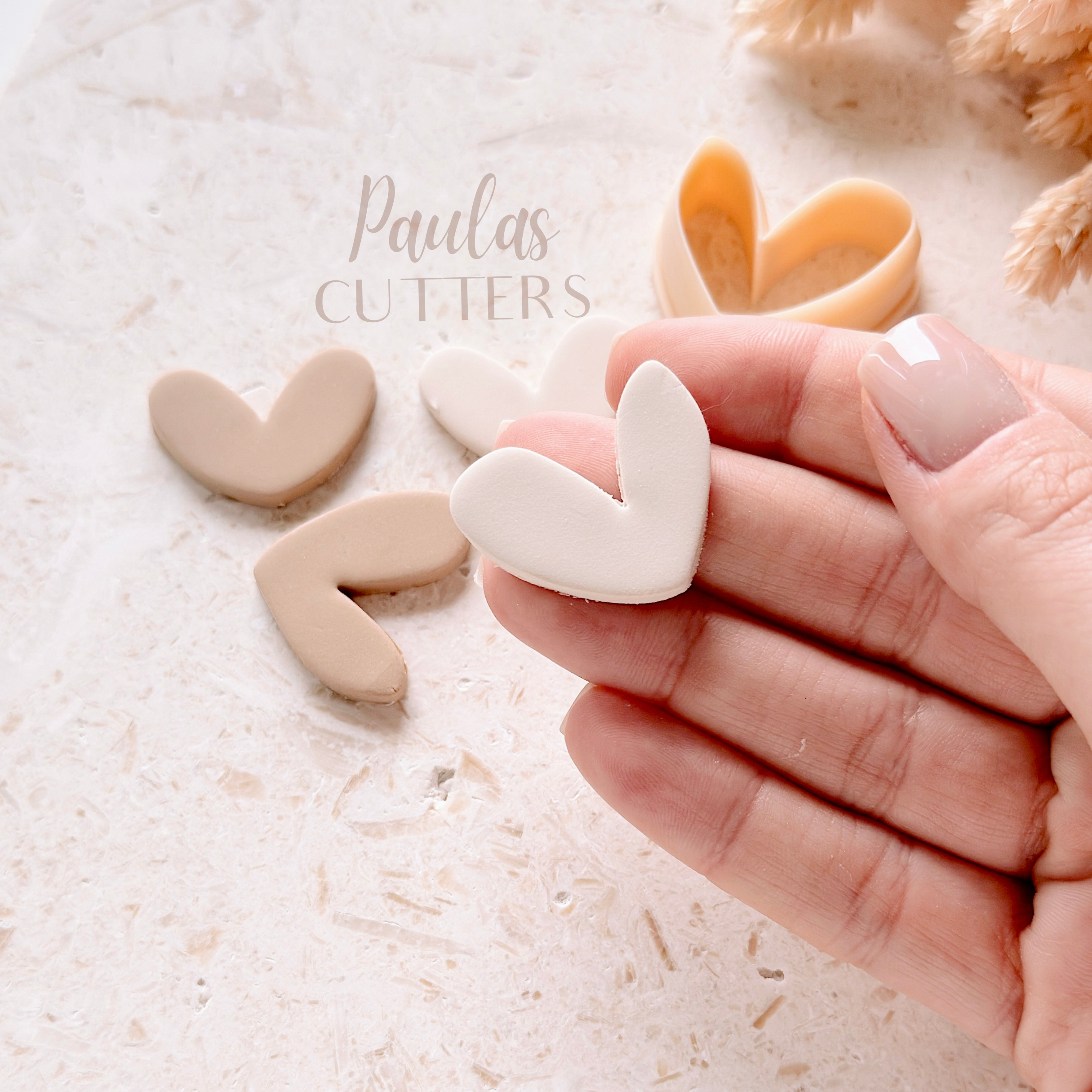 Polymer Clay Cutter, Heart Shapes, Minimal Earring Cutter Tool, Clay Cutters for Jewelry Making, F-15