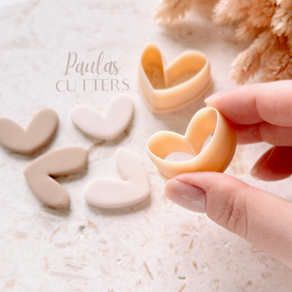 Polymer Clay Cutter, Heart Shapes, Minimal Earring Cutter Tool, Clay Cutters for Jewelry Making, F-15