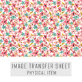 High quality water-soluble transfer paper applied on polymer clay, vibrant detailed pattern