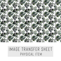 High quality water-soluble transfer paper applied on polymer clay, vibrant detailed pattern