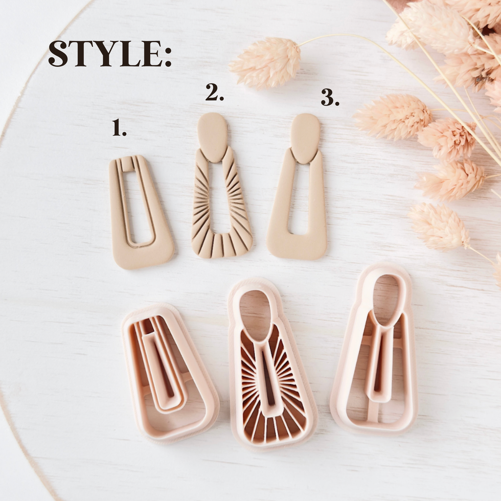 Polymer Clay Cutter Set, Long Drop Earrings Shapes, Clay Cutter Tool for Jewelry Making, Statement Design ZI-27