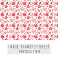 High quality water-soluble transfer paper applied on polymer clay, vibrant detailed pattern