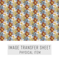 High quality water-soluble transfer paper applied on polymer clay, vibrant detailed pattern