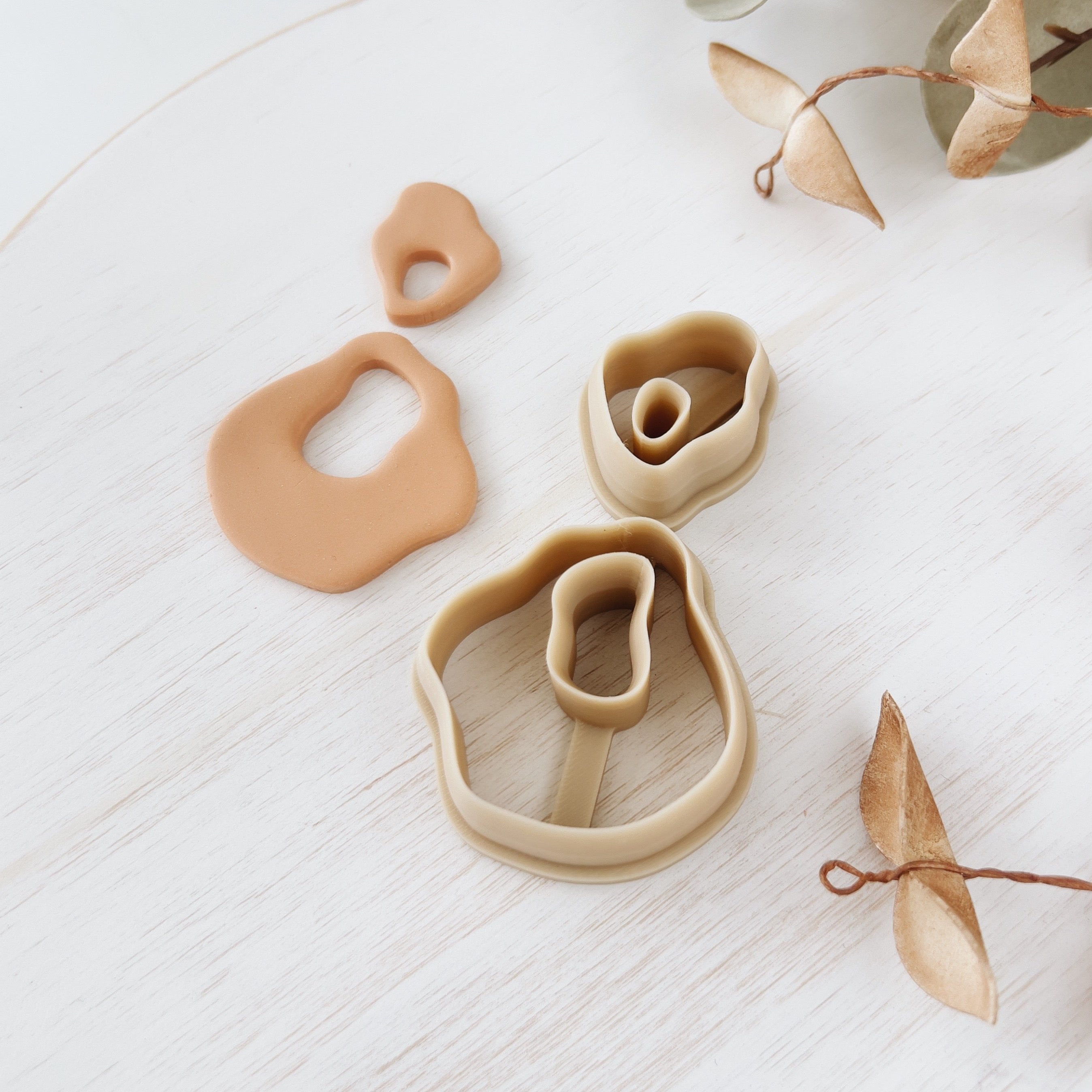 High quality polymer clay cutter creating clean sharp cuts for earrings and jewelry making