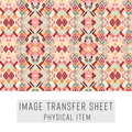 High quality water-soluble transfer paper applied on polymer clay, vibrant detailed pattern