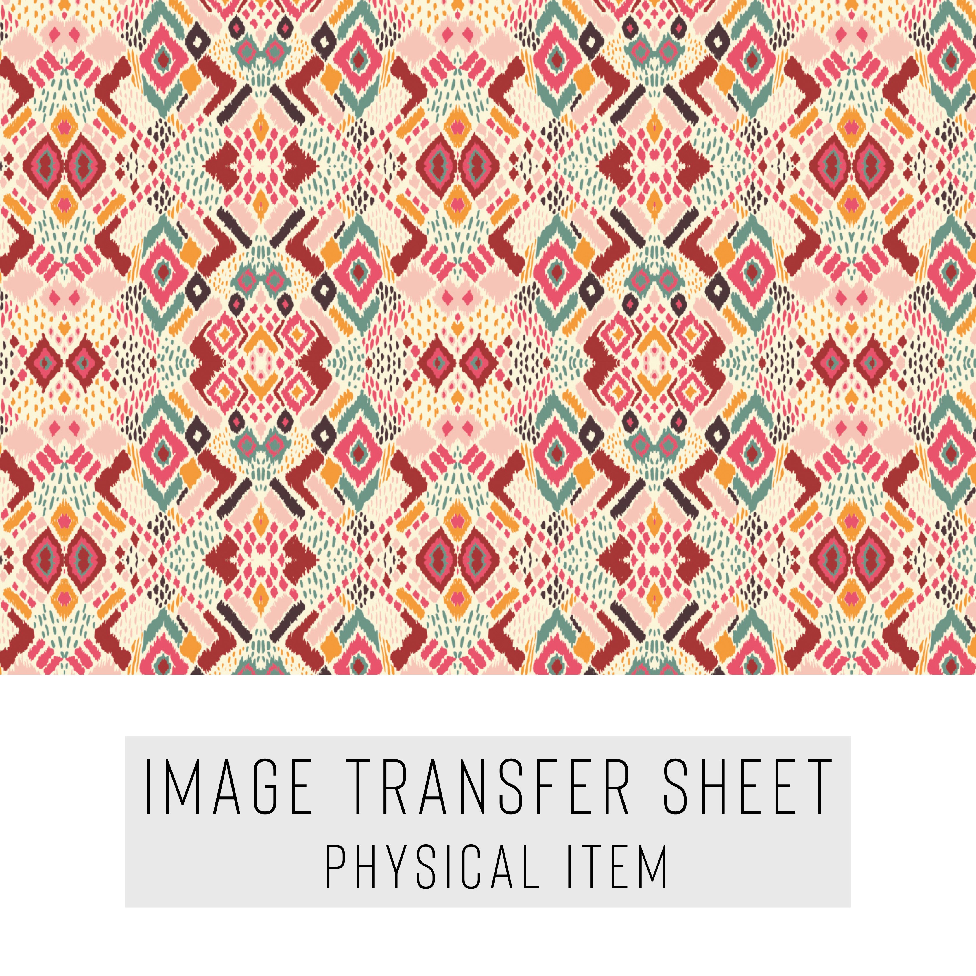 High quality water-soluble transfer paper applied on polymer clay, vibrant detailed pattern