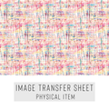 High quality water-soluble transfer paper applied on polymer clay, vibrant detailed pattern