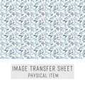 High quality water-soluble transfer paper applied on polymer clay, vibrant detailed pattern