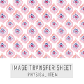 High quality water-soluble transfer paper applied on polymer clay, vibrant detailed pattern