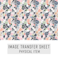 High quality water-soluble transfer paper applied on polymer clay, vibrant detailed pattern