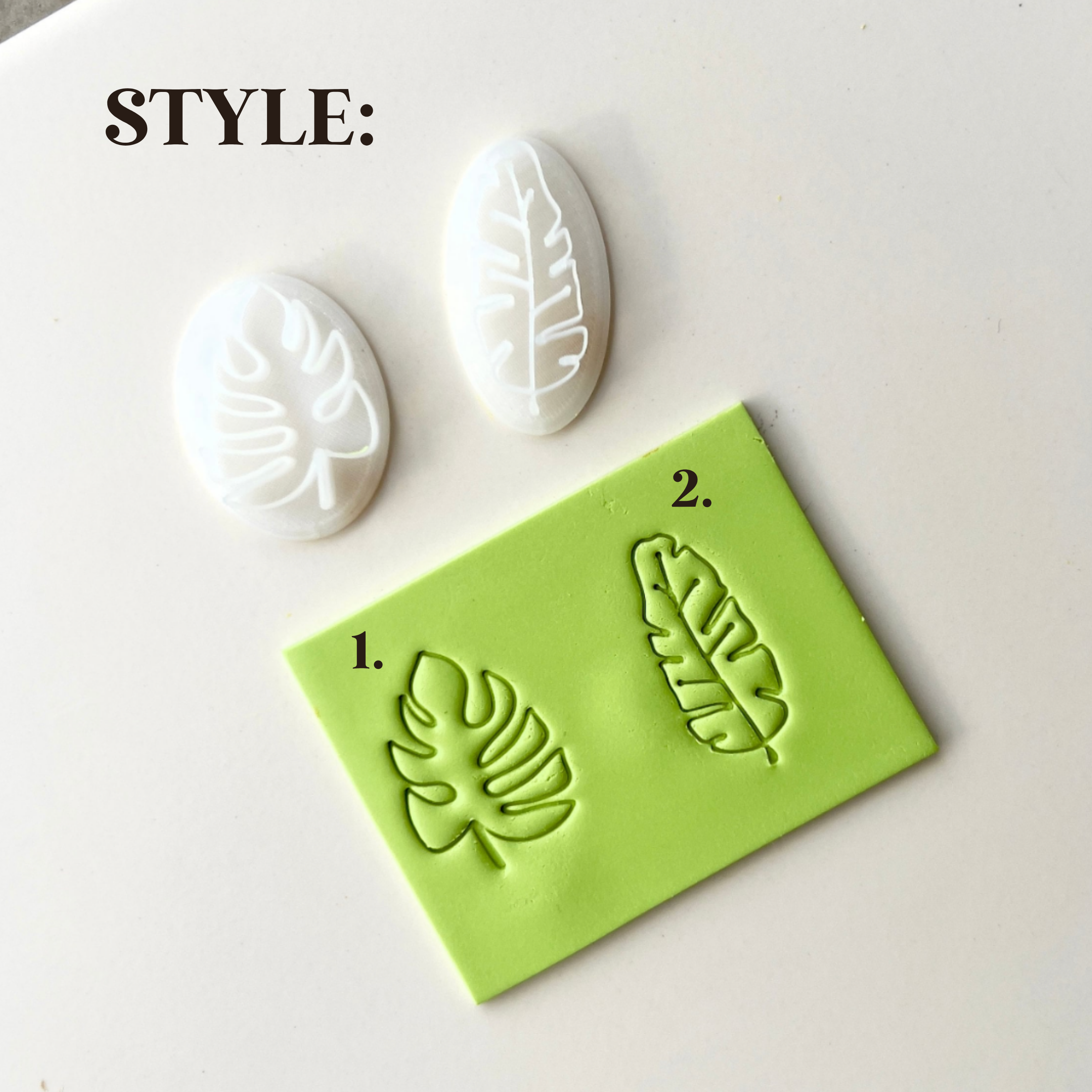 Polymer Clay Cutter, Leaf Stamp Tool, Botanical Embossing Cutter Tool, Clay Tool for Jewelry Making, D-30