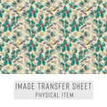 High quality water-soluble transfer paper applied on polymer clay, vibrant detailed pattern