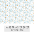High quality water-soluble transfer paper applied on polymer clay, vibrant detailed pattern