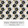 High quality water-soluble transfer paper applied on polymer clay, vibrant detailed pattern