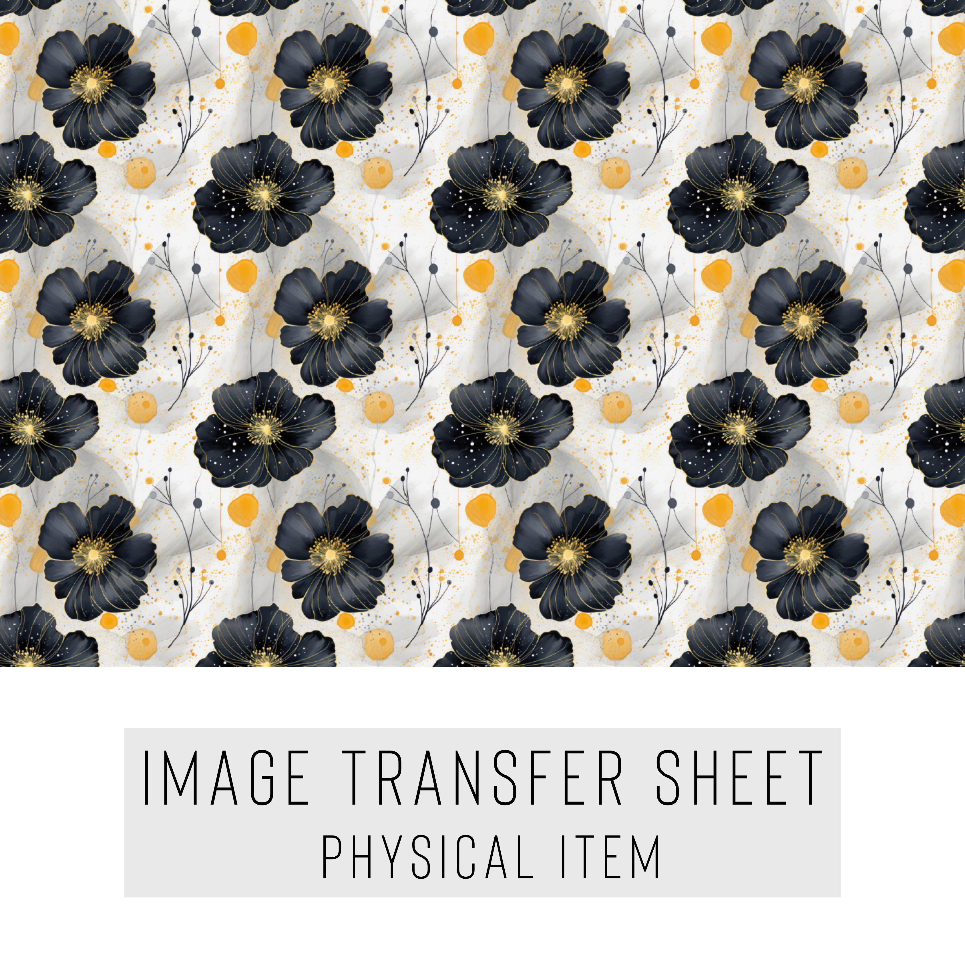High quality water-soluble transfer paper applied on polymer clay, vibrant detailed pattern