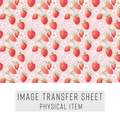 High quality water-soluble transfer paper applied on polymer clay, vibrant detailed pattern