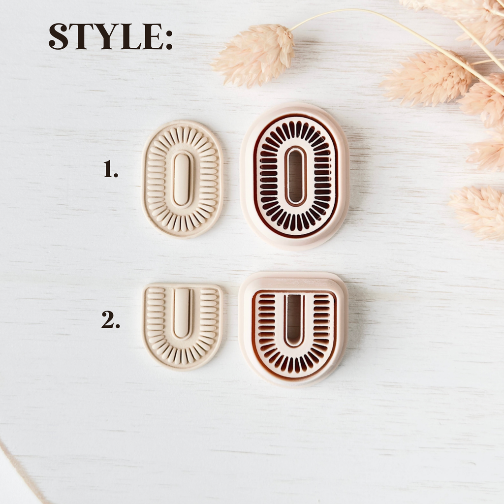 Polymer Clay Cutter Set, Textured U Shape Earrings Shapes, Clay Cutter Tool for Jewelry Making, Modern Design ZI-25
