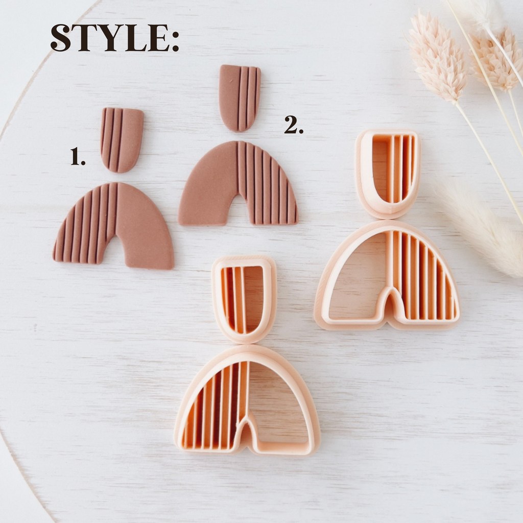 Polymer Clay Cutter Set, Arch Earrings Shapes, Clay Cutter Tool for Jewelry Making, Geometric Modern Design, ZD-13