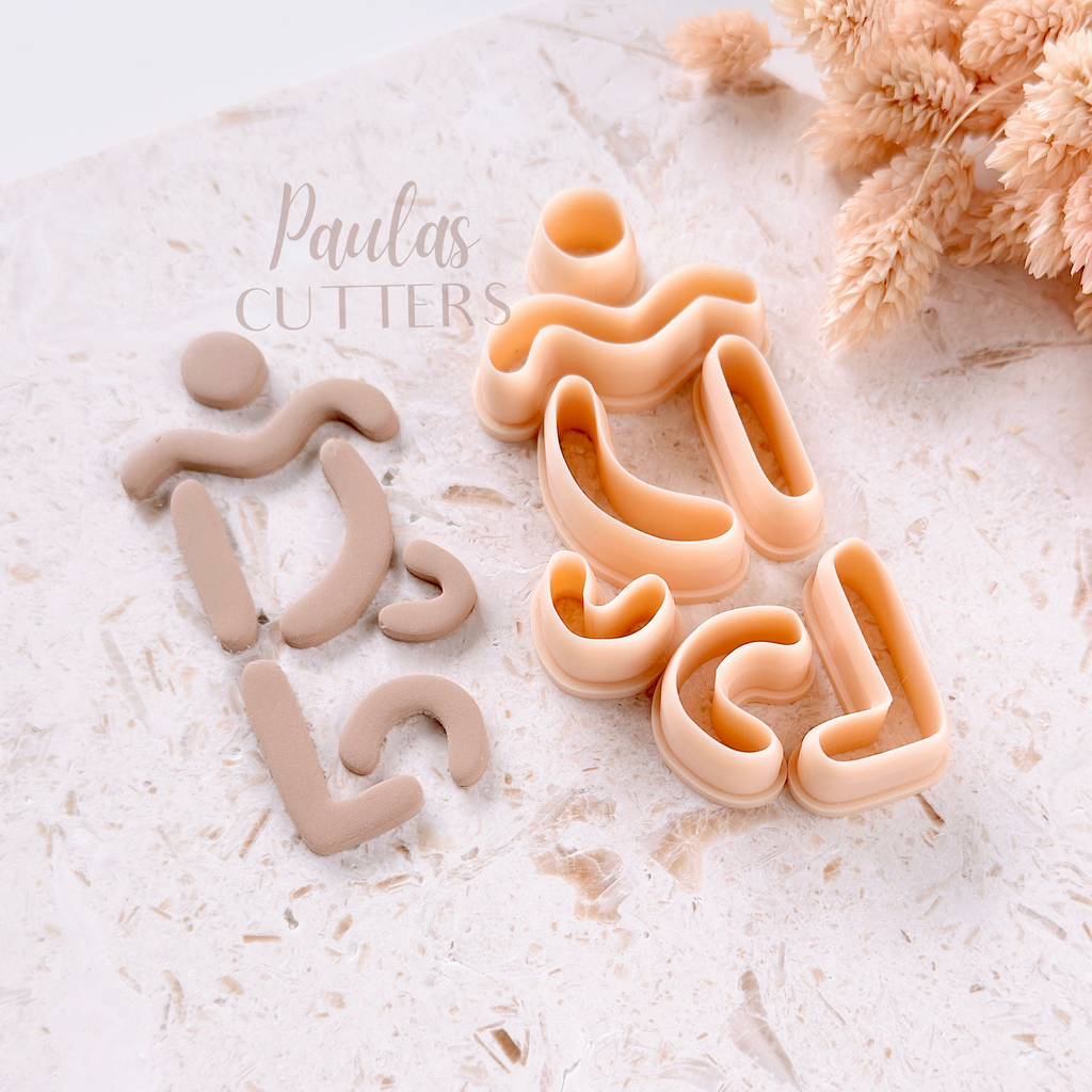 Polymer Clay Cutter, Organic Shapes, Earring Cutter Tool, Clay Cutters for Jewelry Making, F-21