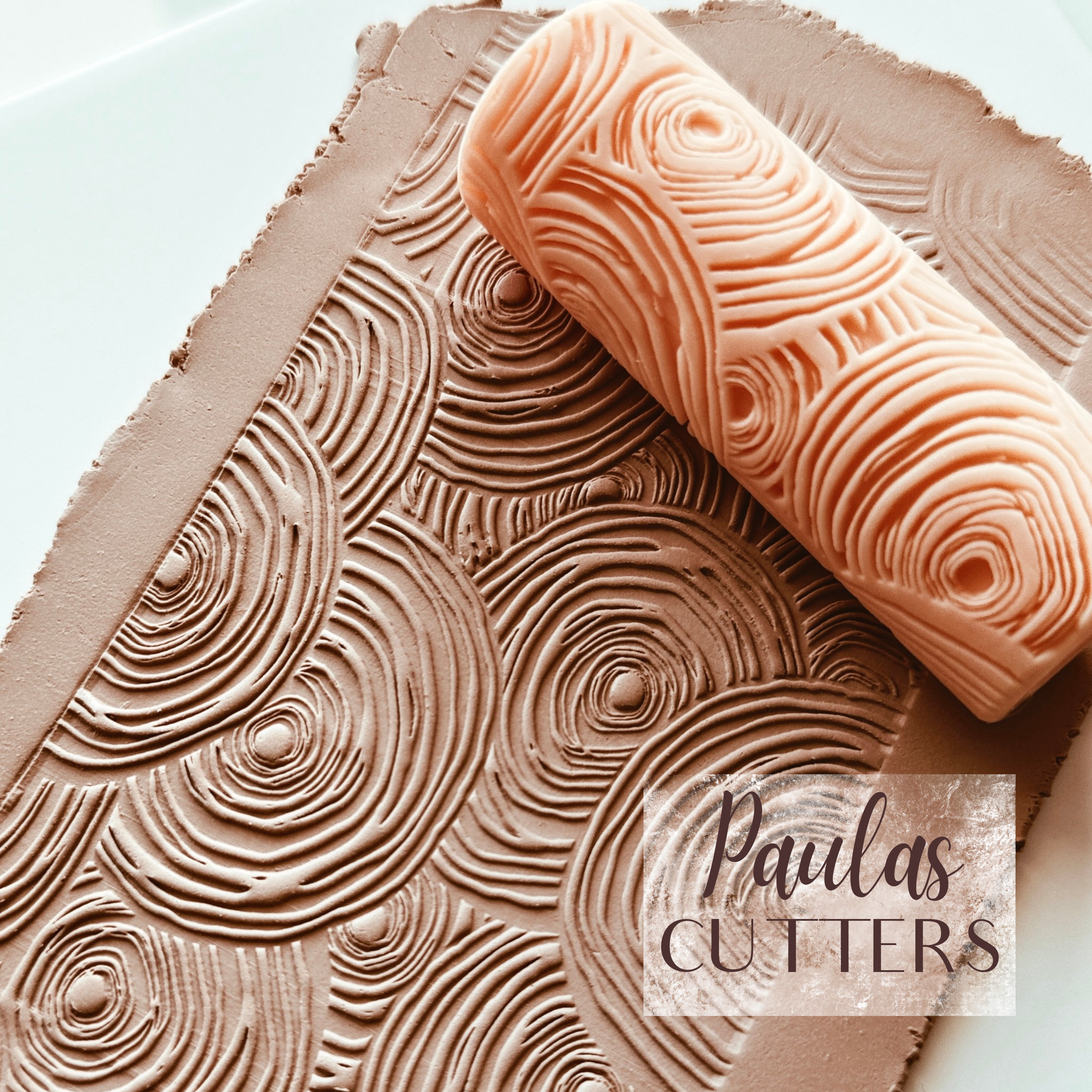 polymer clay texture roller abstract geometric pattern