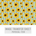 High quality water-soluble transfer paper applied on polymer clay, vibrant detailed pattern