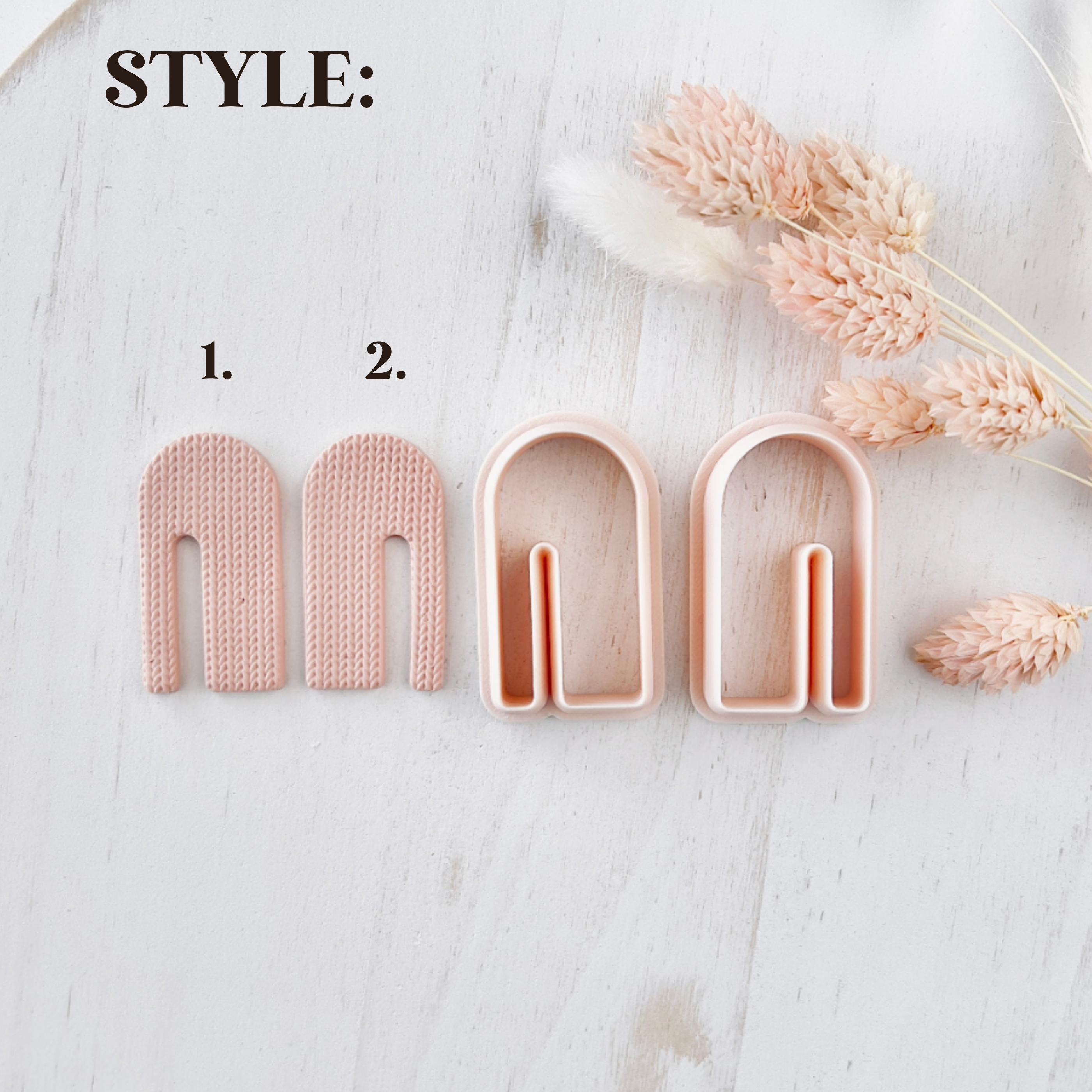 Polymer Clay Cutter, Arch Series Shapes for Earrings, Minimal Clay Cutter Tool for Jewelry Making, Modern Curve Design, S-27
