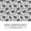 High quality water-soluble transfer paper applied on polymer clay, vibrant detailed pattern