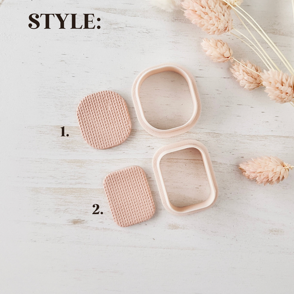 Polymer Clay Cutter, Square Rounded Shapes for Earrings, Modern Clay Cutter Tool for Jewelry Making, Soft Edge Design, S-23