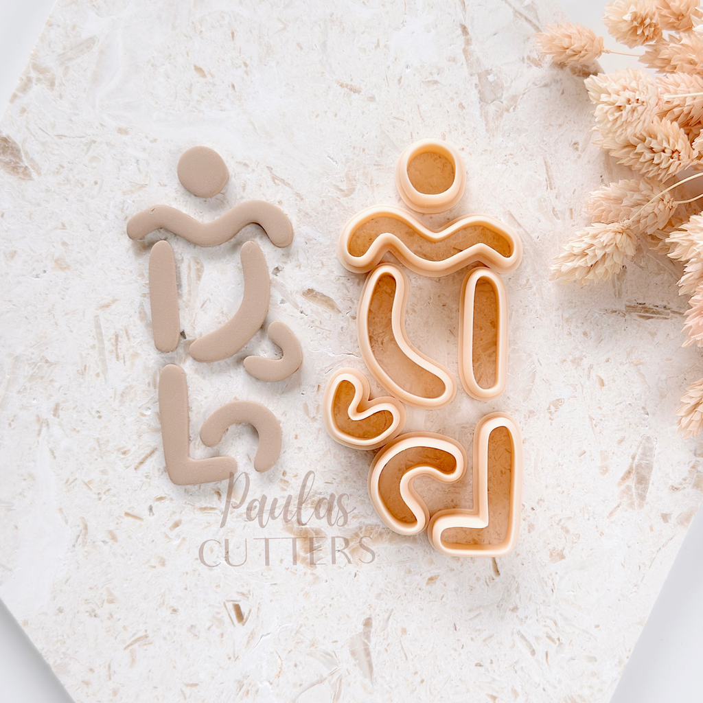 Polymer Clay Cutter, Organic Shapes, Earring Cutter Tool, Clay Cutters for Jewelry Making, F-21