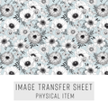High quality water-soluble transfer paper applied on polymer clay, vibrant detailed pattern