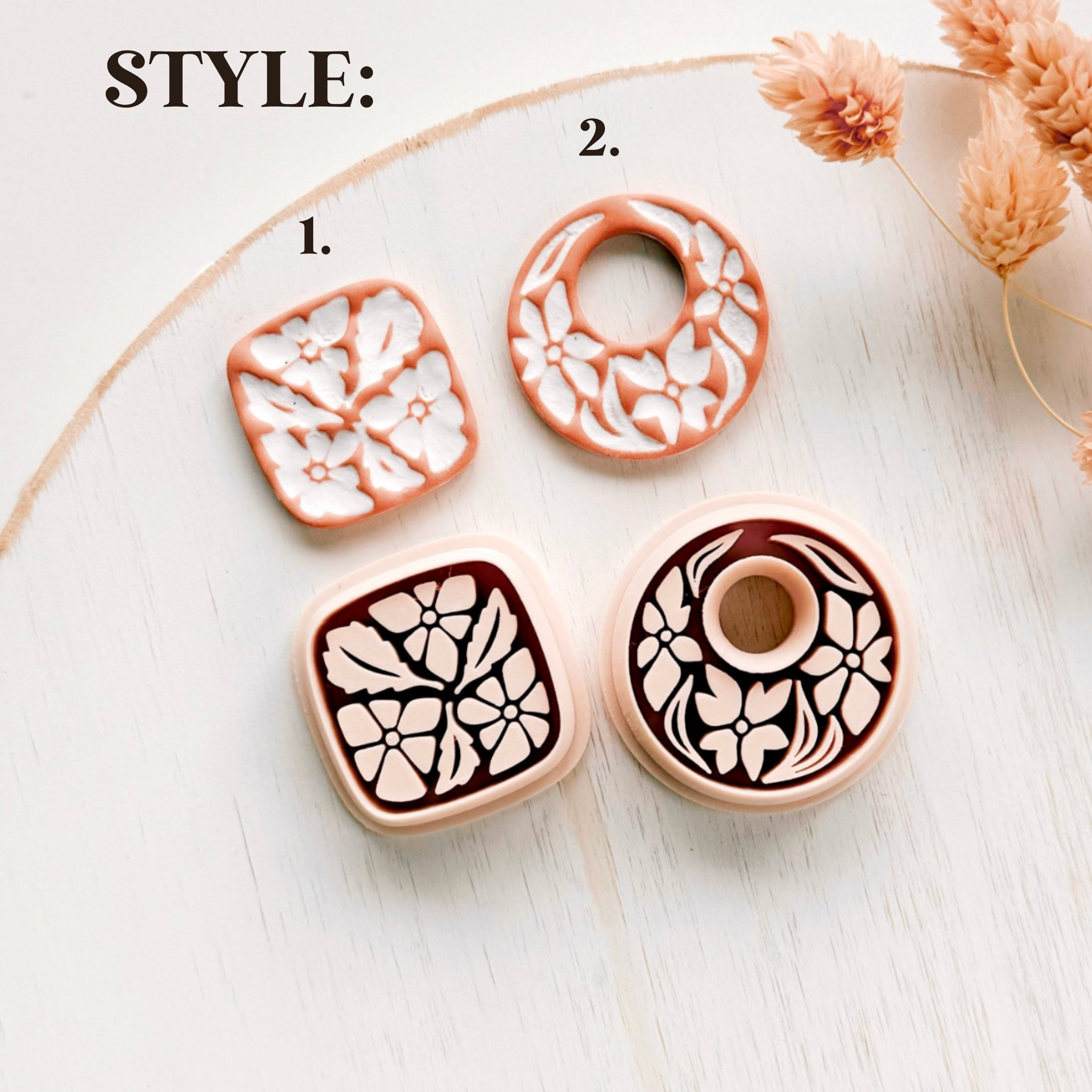 Emporte-pièce en pâte polymère – Forme de base – Outil pour boucles d'oreilles ZK-14 / ZK-16